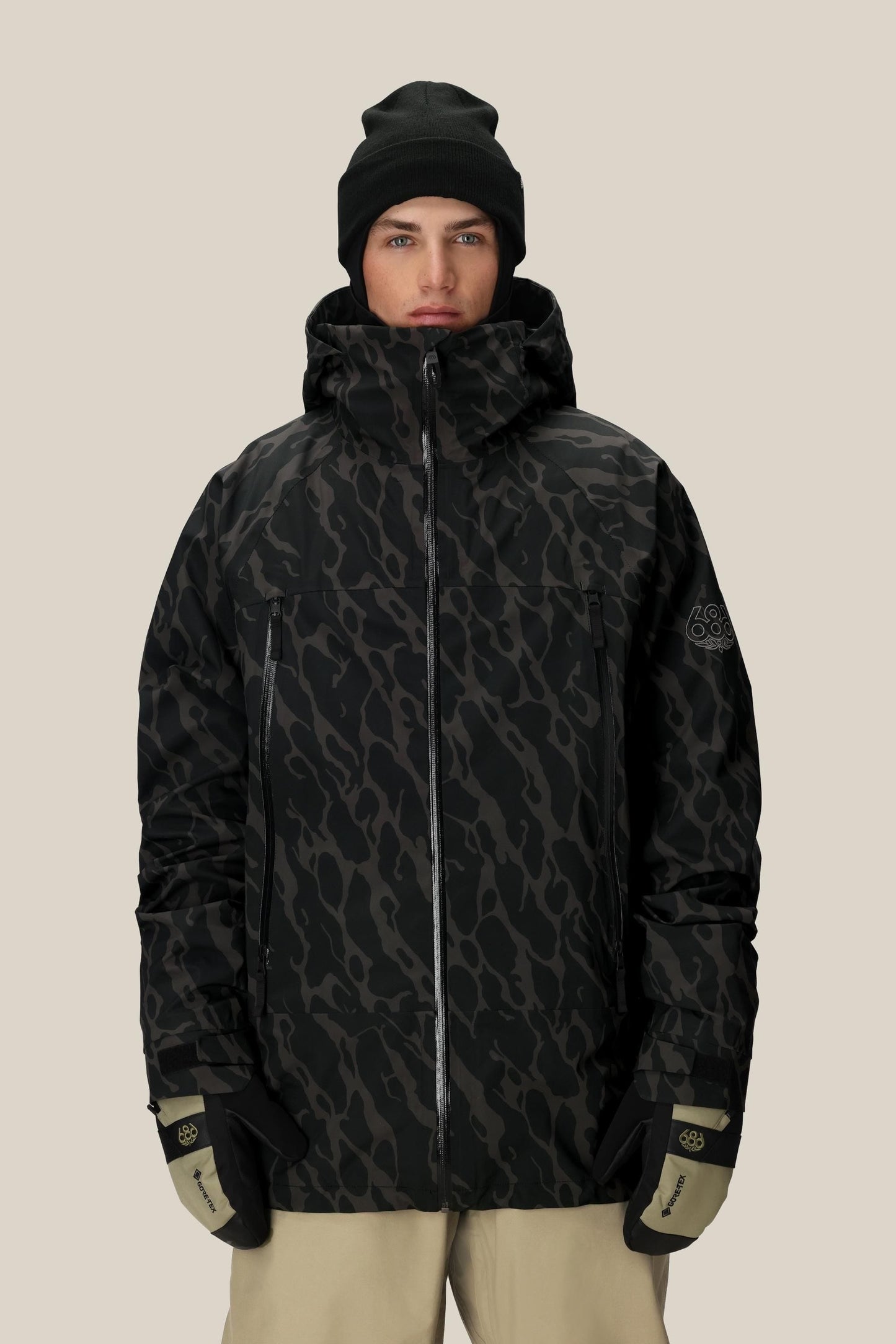 BLACK FRACTURE PRINT,S,Articulated Fit
