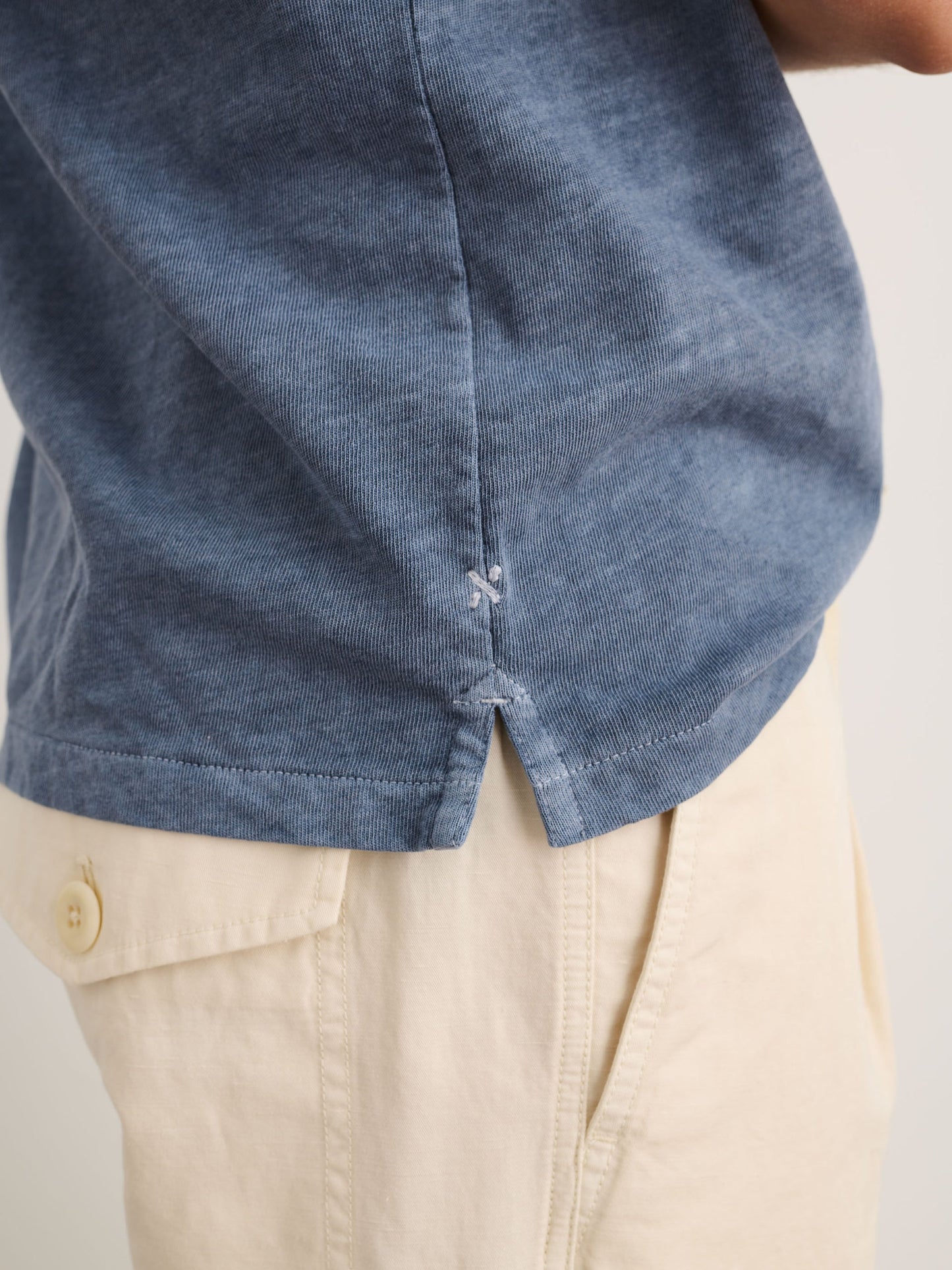 Alex Mill Vintage Wash Polo Faded Blue