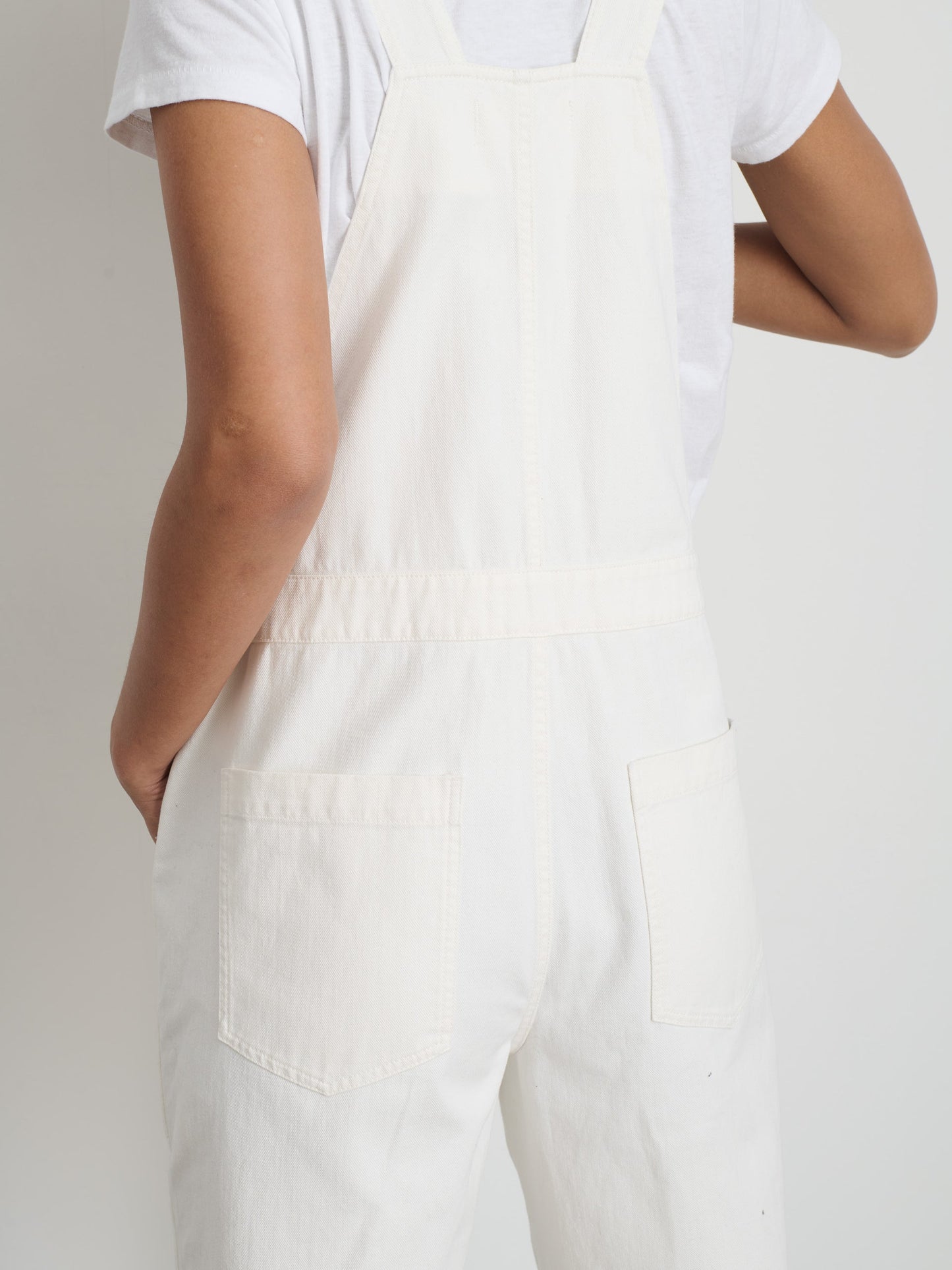 Alex Mill Lili Overall in White Denim White