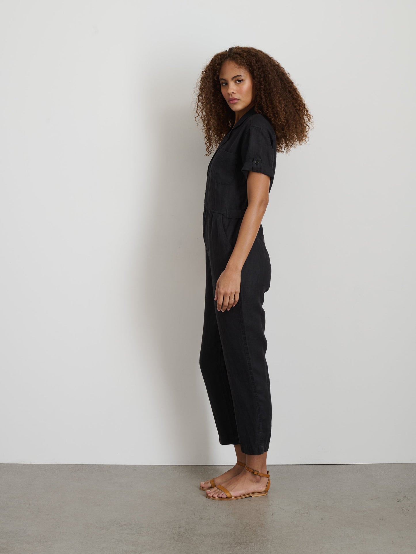 Alex Mill Jumpsuit in Linen Black
