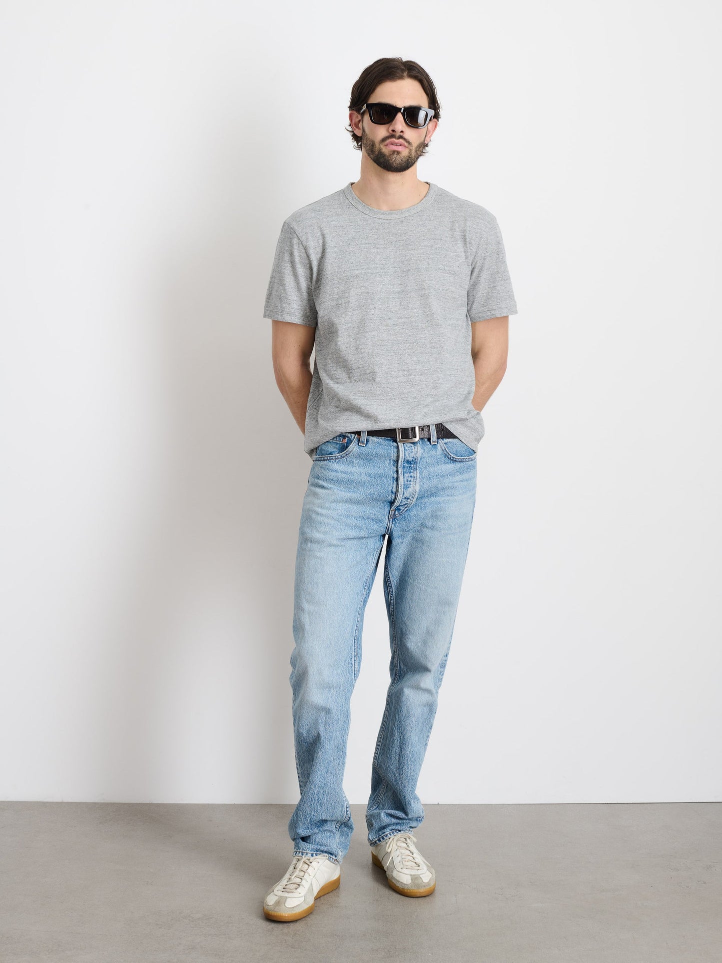 Alex Mill Standard T-Shirt In Slub Cotton Heather Grey