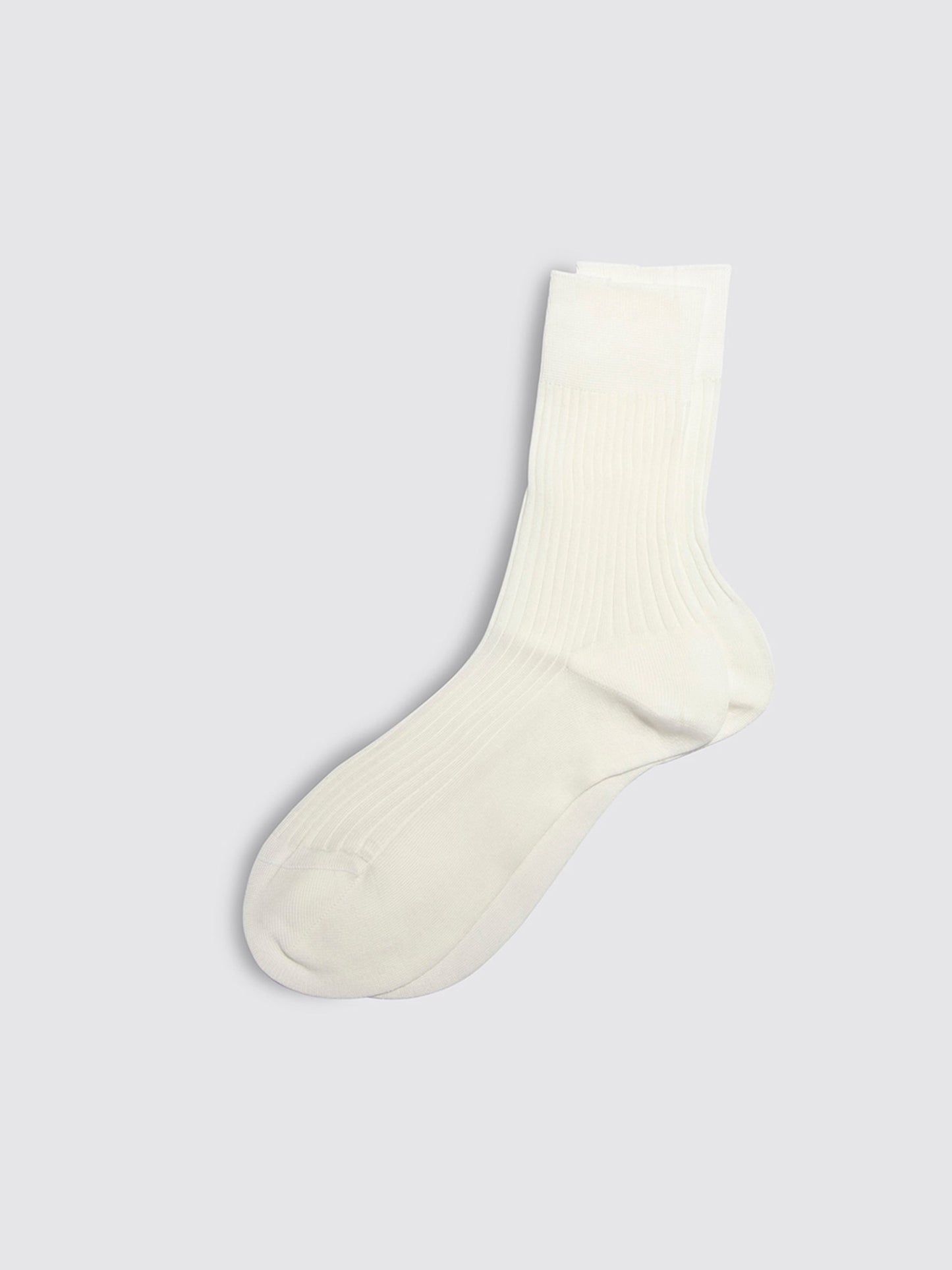 Alex Mill Maria La Rosa Bio Cotton Ribbed Socks White