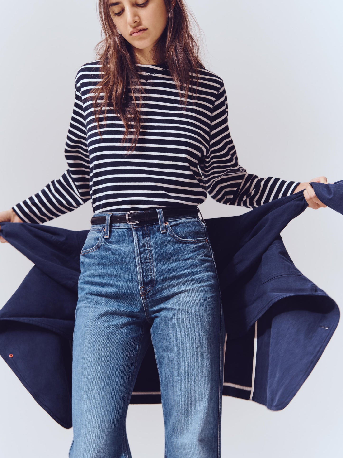 Alex Mill Carla High Rise Straight Jean Vintage Dark Indigo