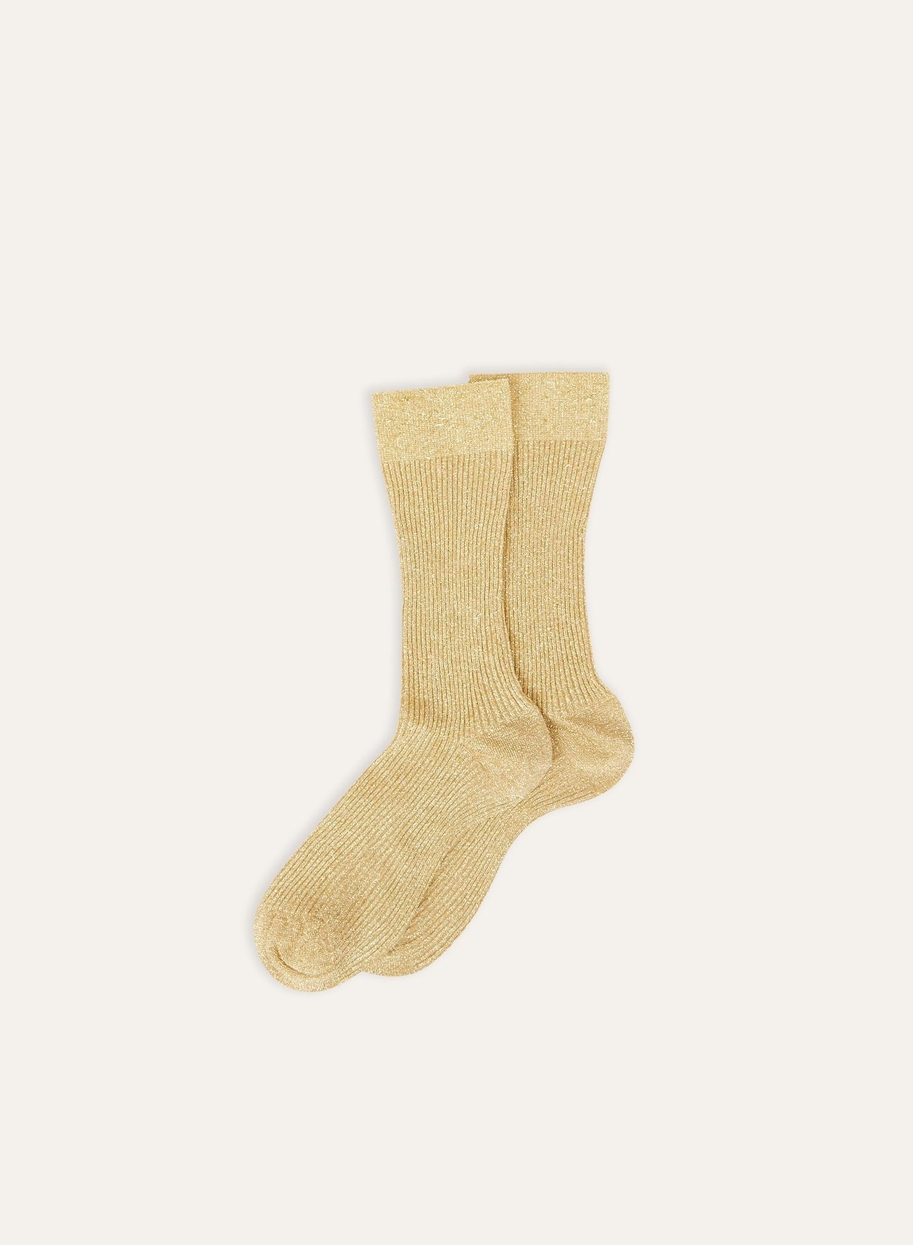 Alex Mill Maria La Rosa Lurex Socks Gold