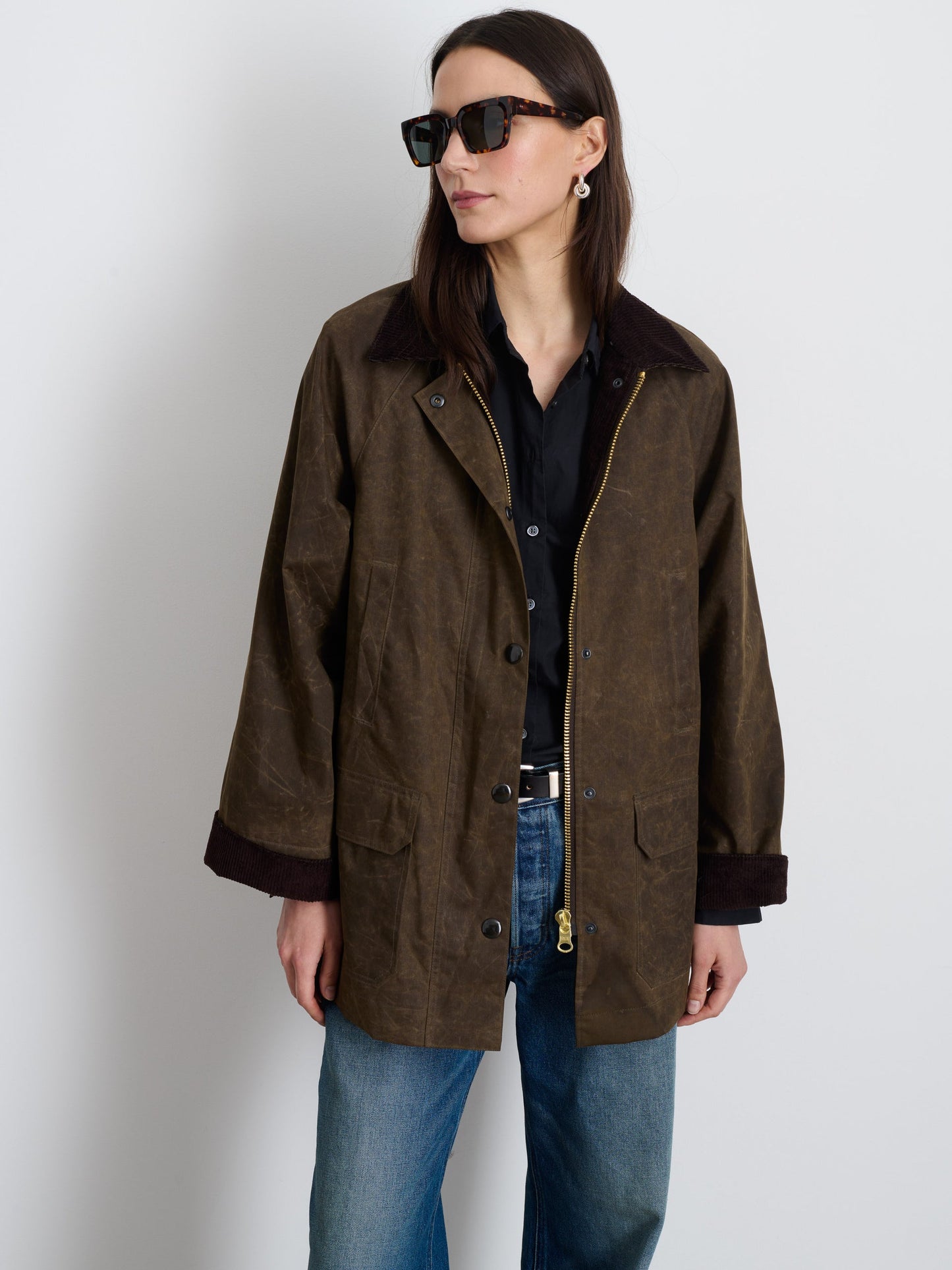 Alex Mill Chiltern Street Jacket In Waxed Cotton Brown