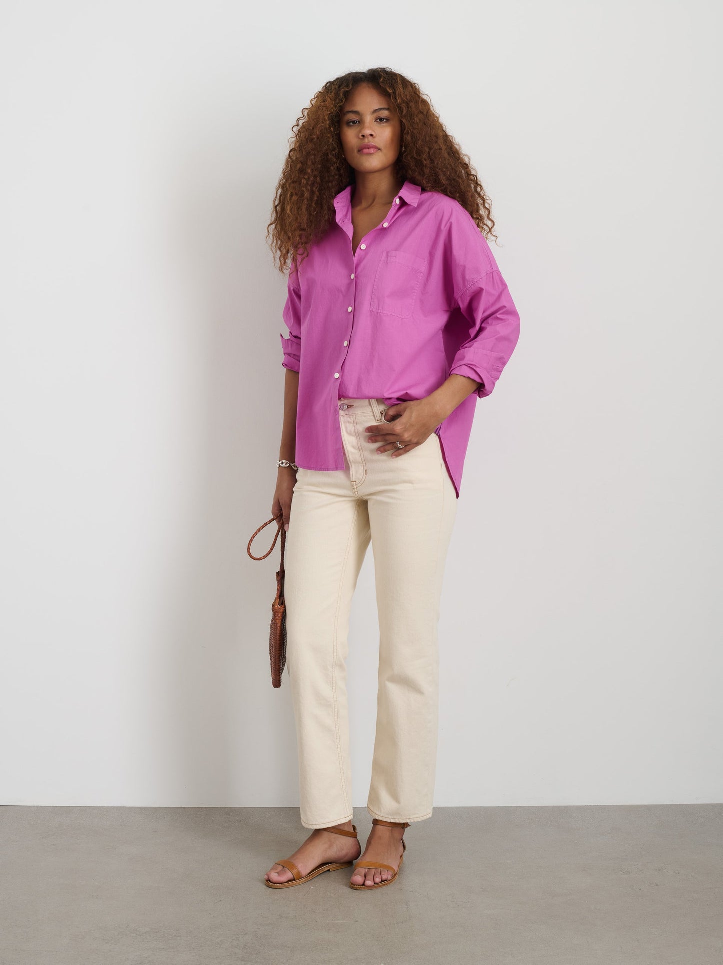 Alex Mill Jo Shirt in Cotton Poplin Rosebud