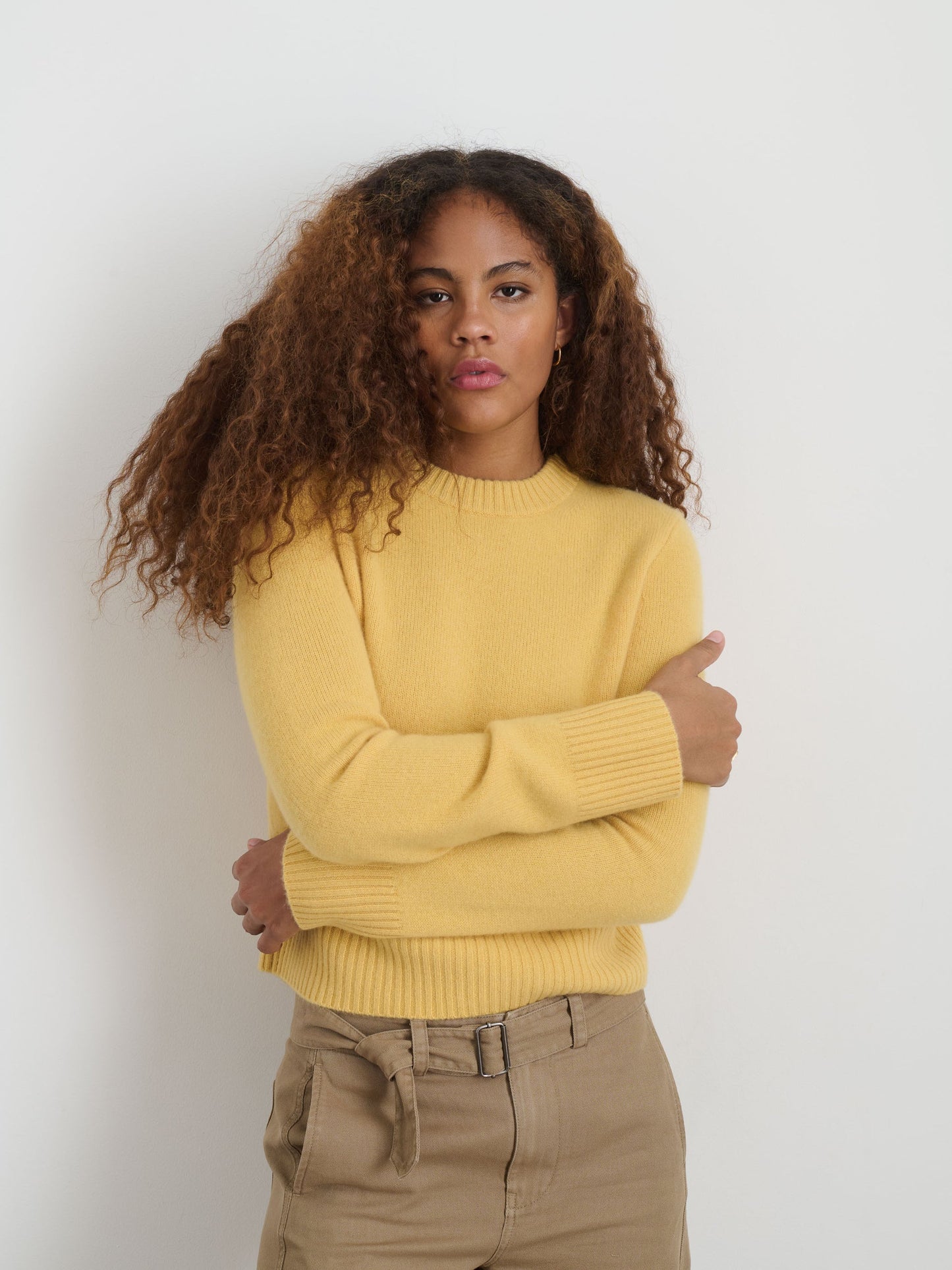 Alex Mill Michelle Crewneck Sweater in Cashmere Acacia