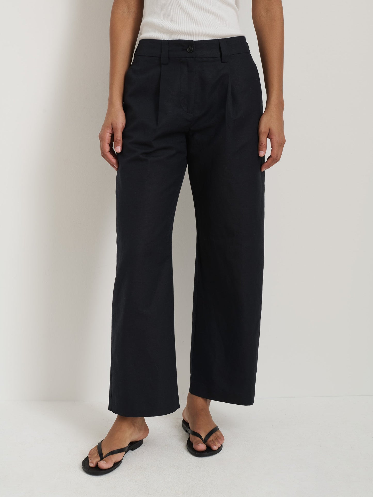 Alex Mill Soho Pant In Cotton Linen Black