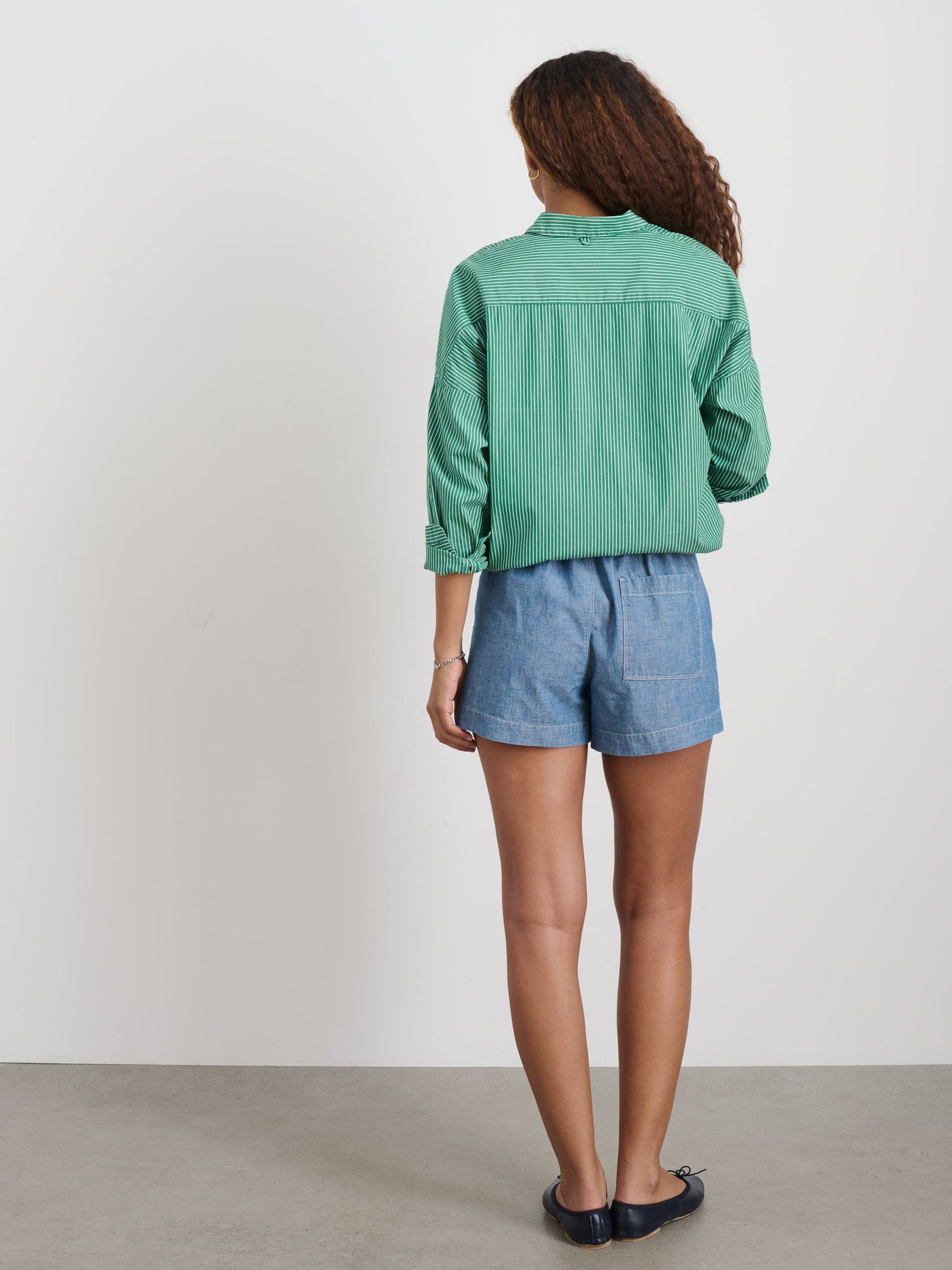 Alex Mill Montauk Short In Chambray Chambray Rinse Wash