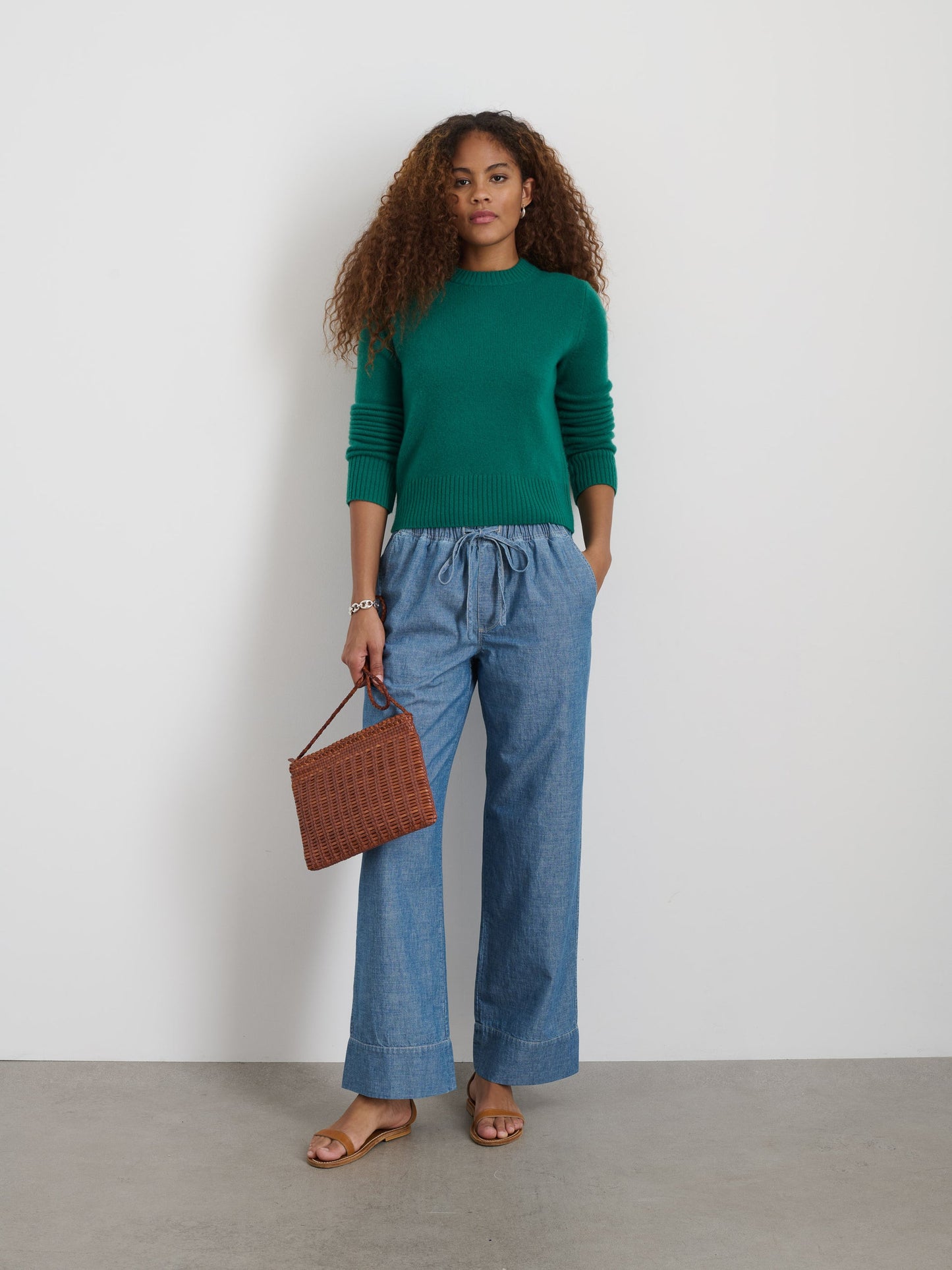 Alex Mill Riley Pant In Chambray Chambray Rinse Wash