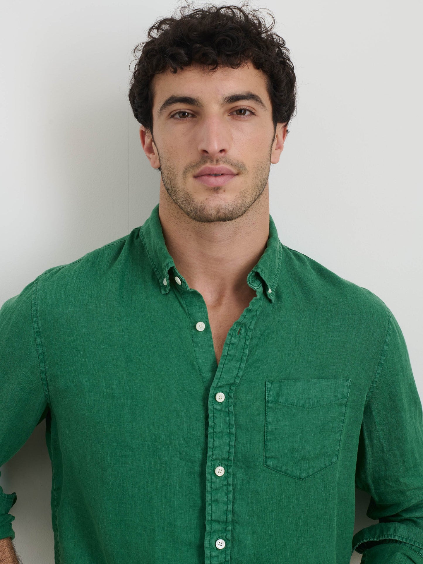 Alex Mill Mill Shirt in Linen Tropic Green