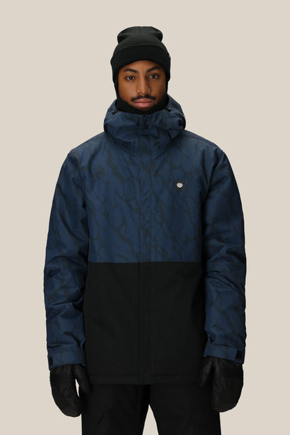 NAVY FRACTURED COLORBLOCK,S,Articulated Fit