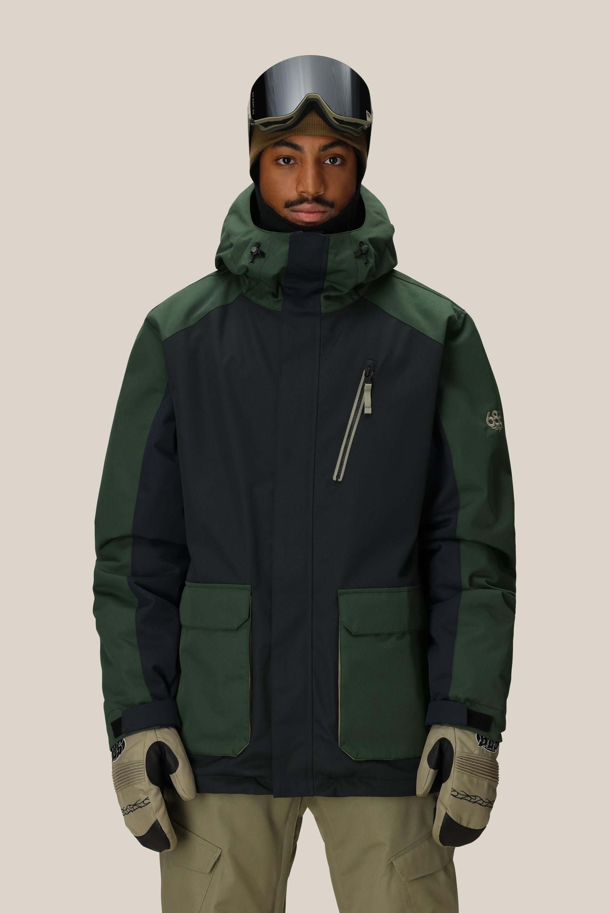 NAVY COLORBLOCK,S,Articulated Fit