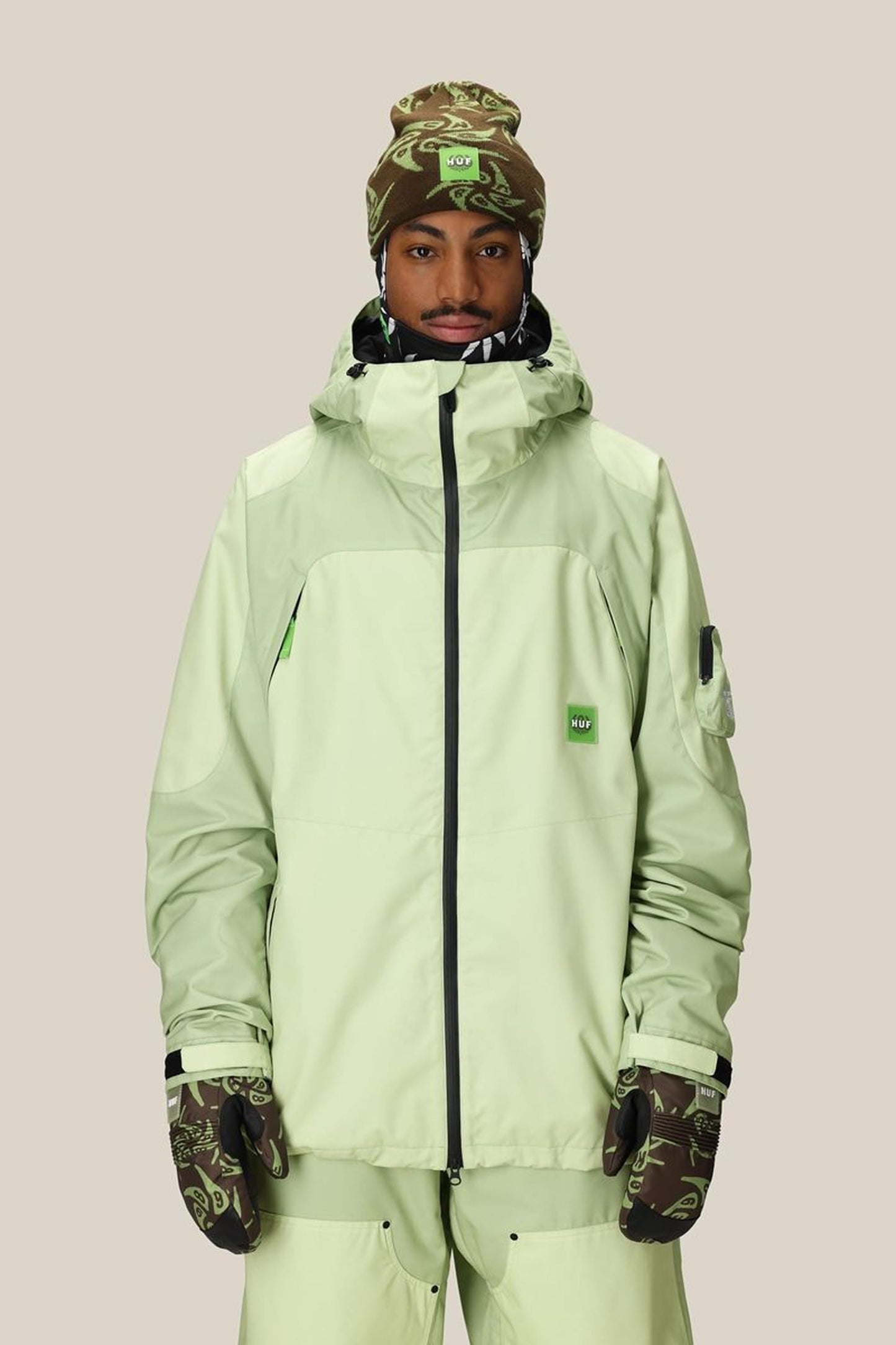 HUF GREEN COLORBLOCK,S,Articulated Fit