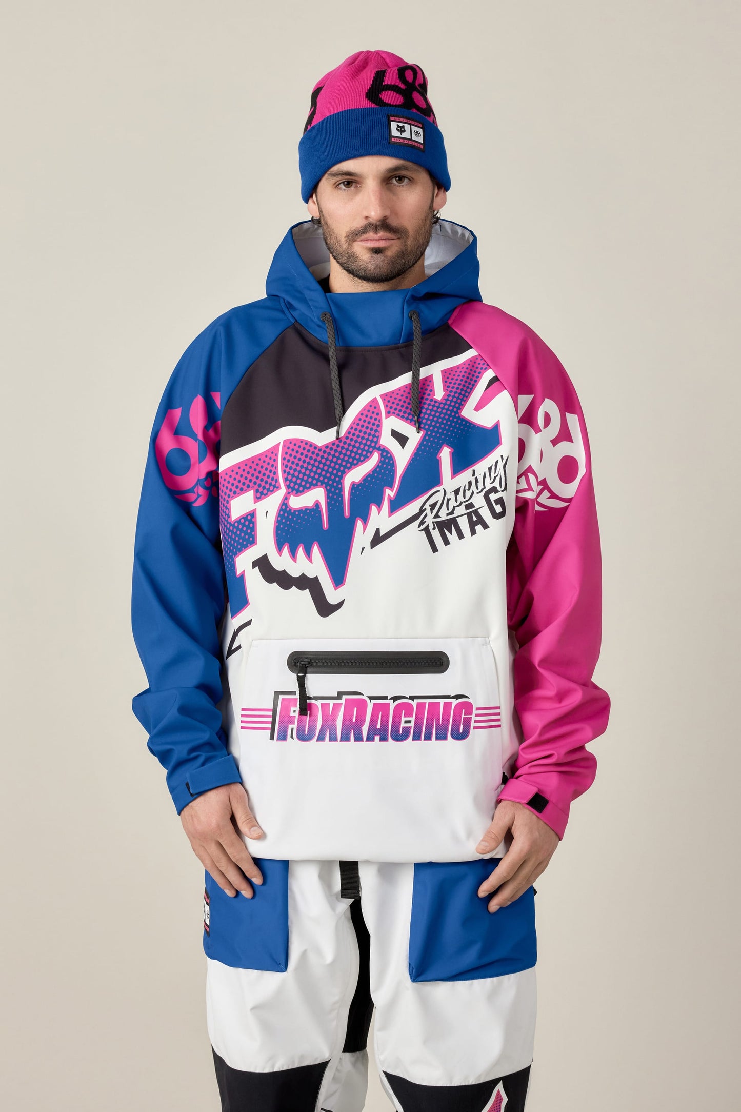 FOX WHITE COLORBLOCK,S,Articulated Fit