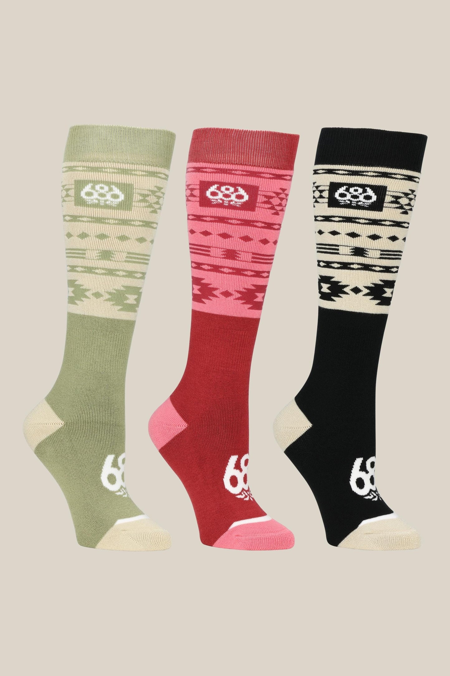 686 Women's Southwest Socks - 3 Pack | On Sale