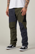 DARK GREEN OXFORD COLORBLOCK,28/30,Slim Fit