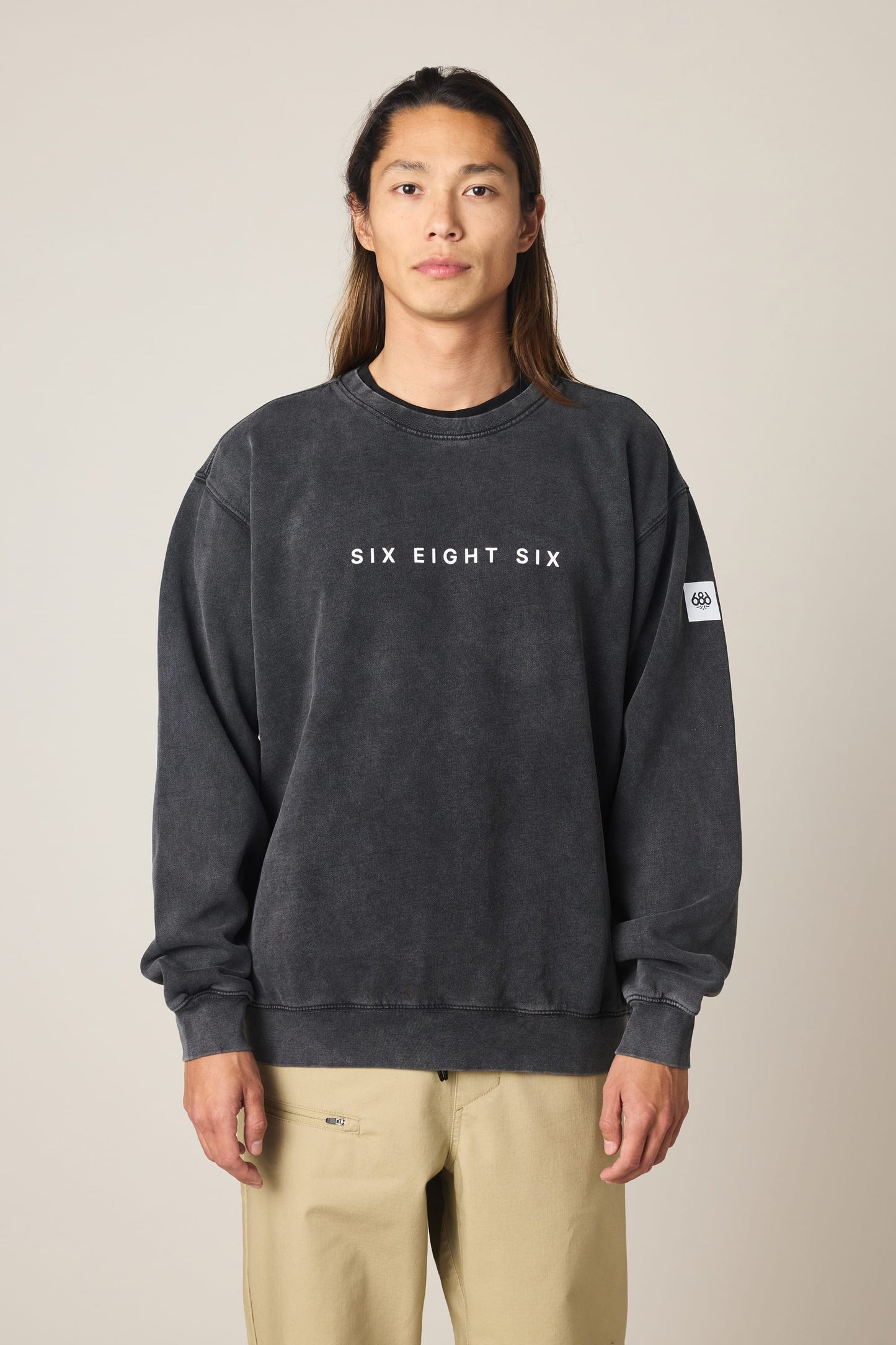 686 Men's Mixed Relaxed LS Crewneck | Exclusive Deal