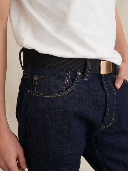 Alex Mill Solid Web Belt Black