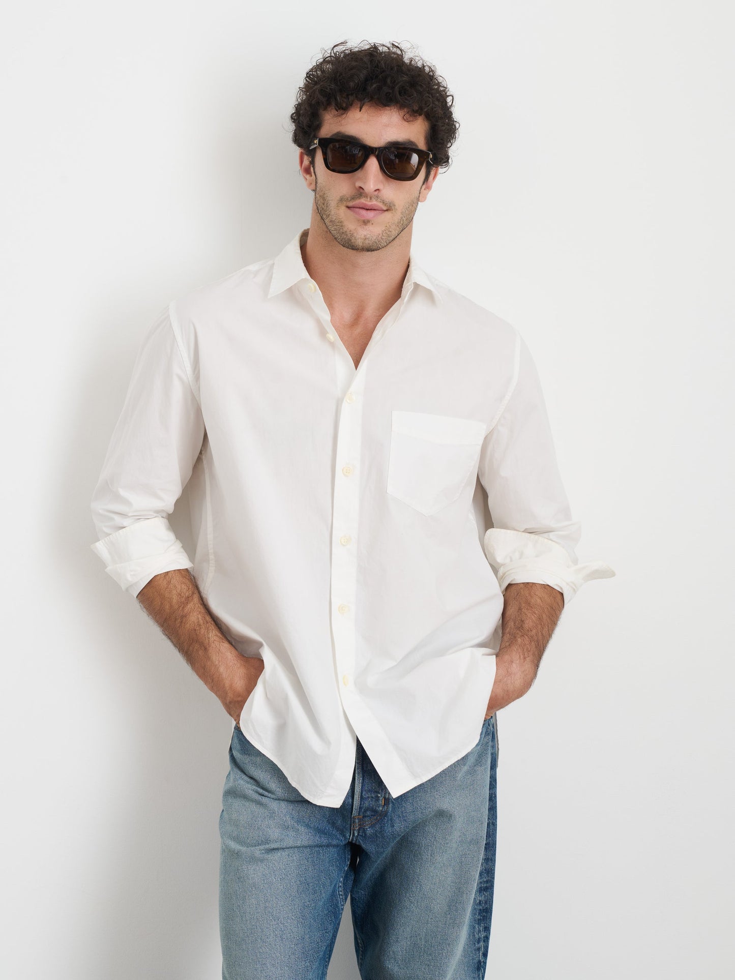 Alex Mill Easy Shirt in Cotton Poplin White