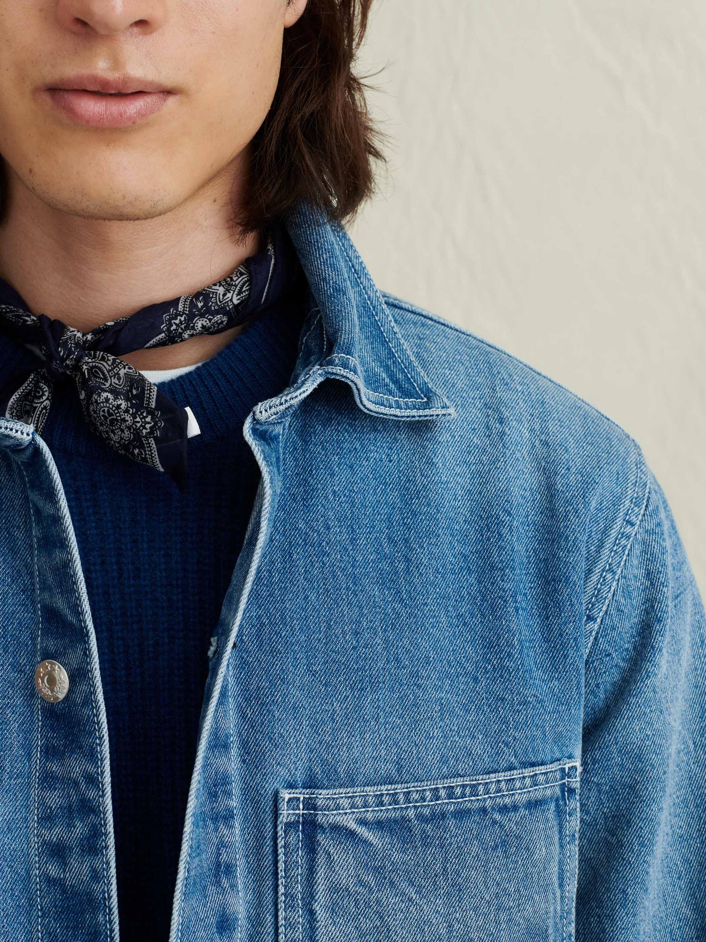 Alex Mill Work Jacket in Vintage Wash Denim