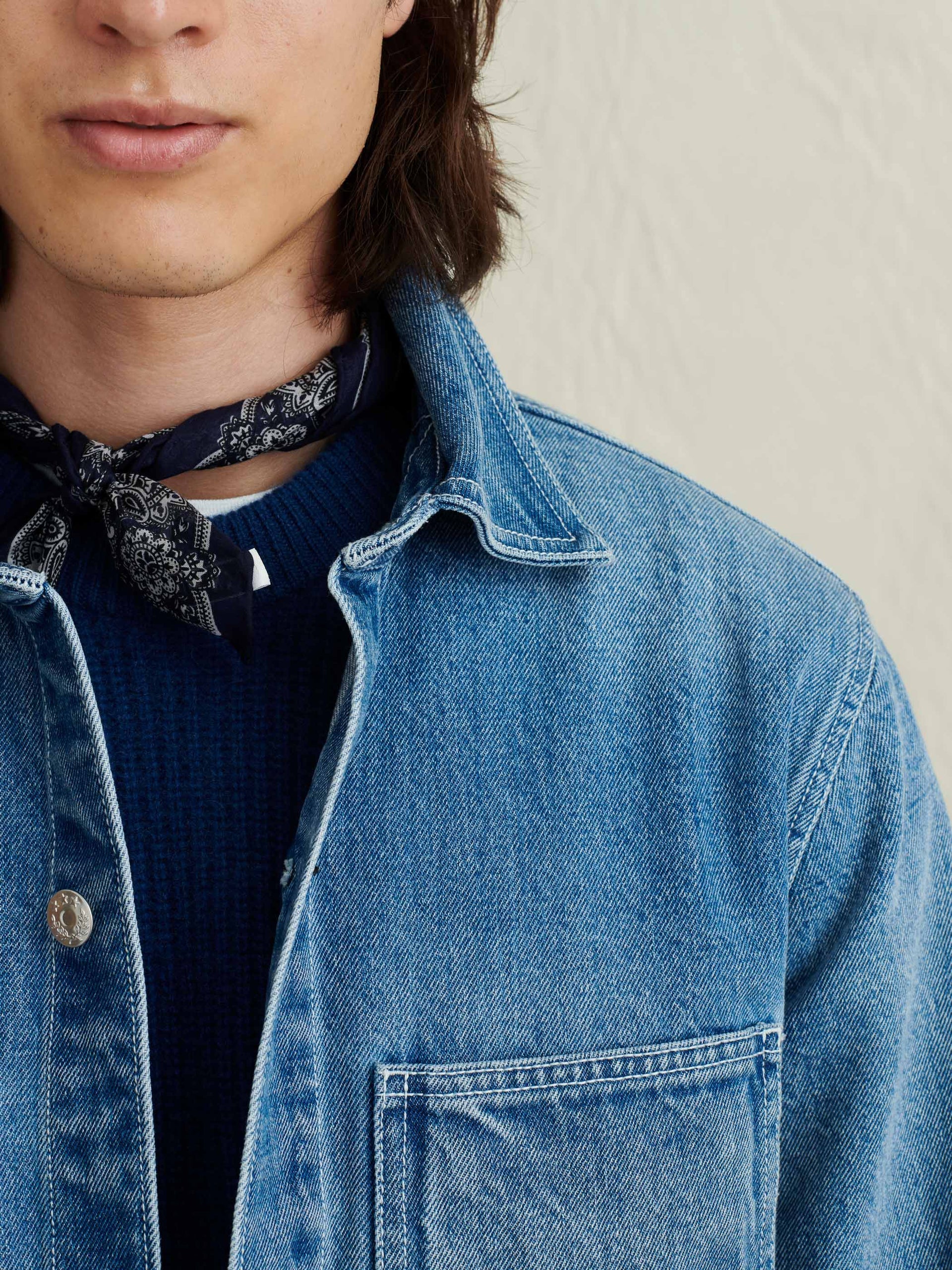 Alex Mill Work Jacket in Vintage Wash Denim