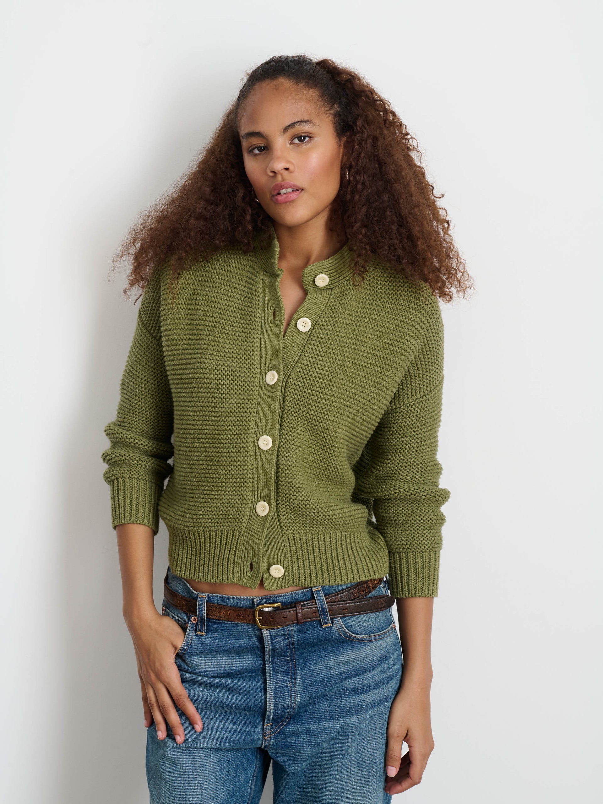 Alex Mill Nico Cardigan in Cotton Faded Grove