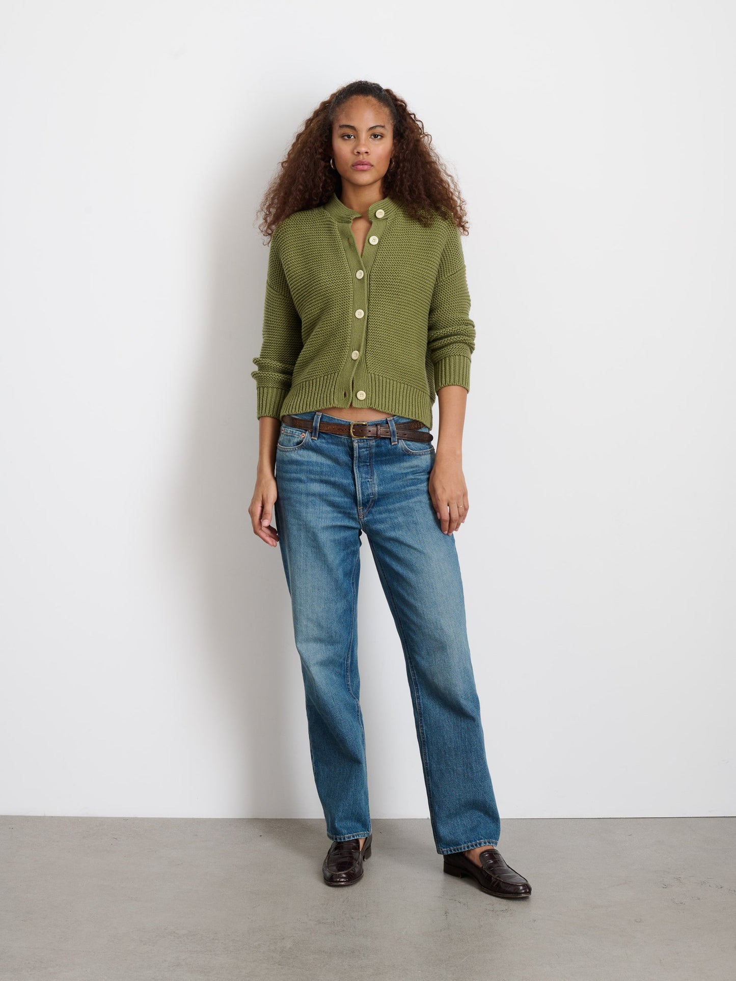 Alex Mill Nico Cardigan in Cotton Faded Grove
