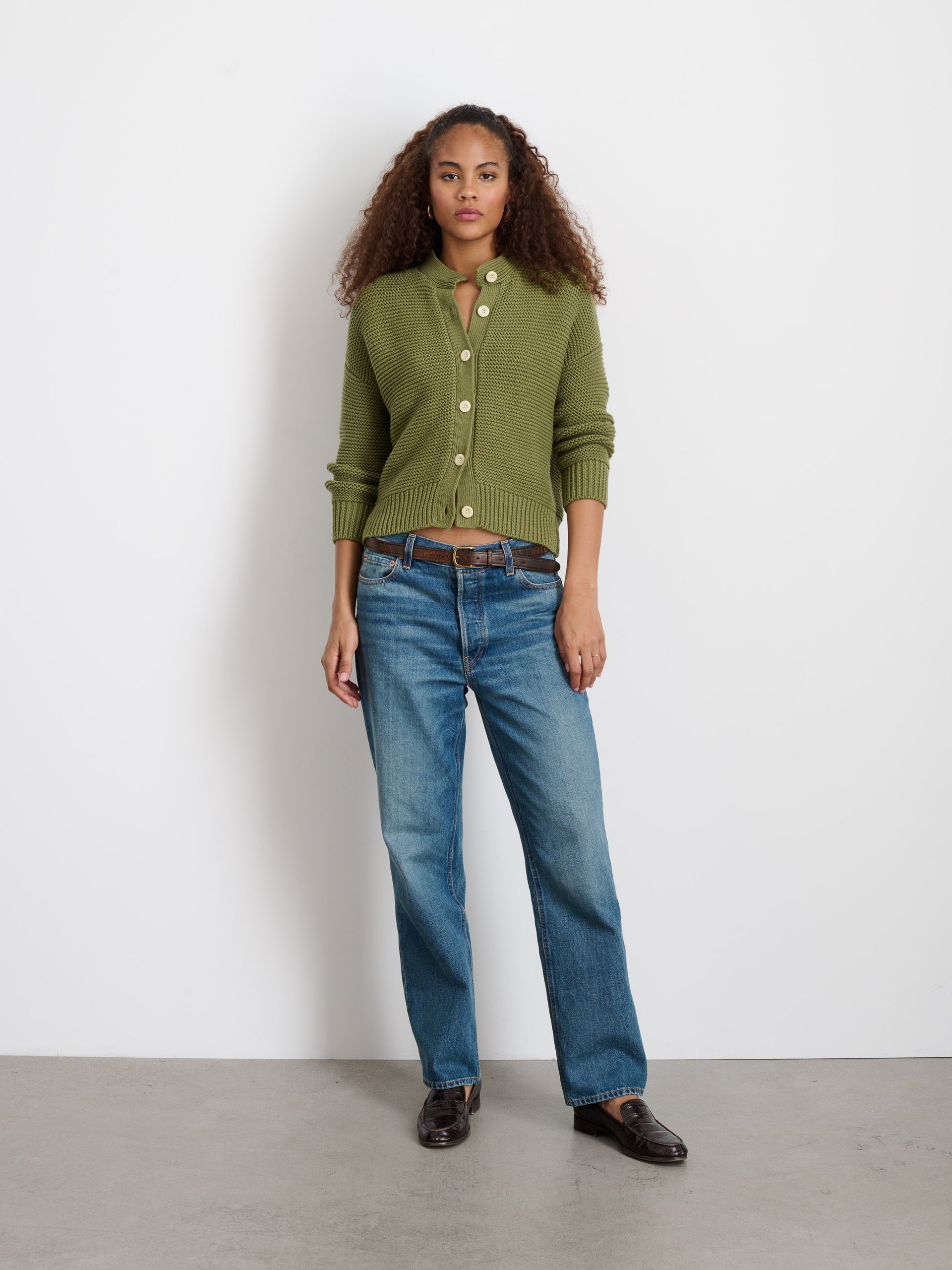 Alex Mill Nico Cardigan in Cotton Faded Grove