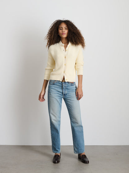 Alex Mill Nico Cardigan in Cotton Ivory