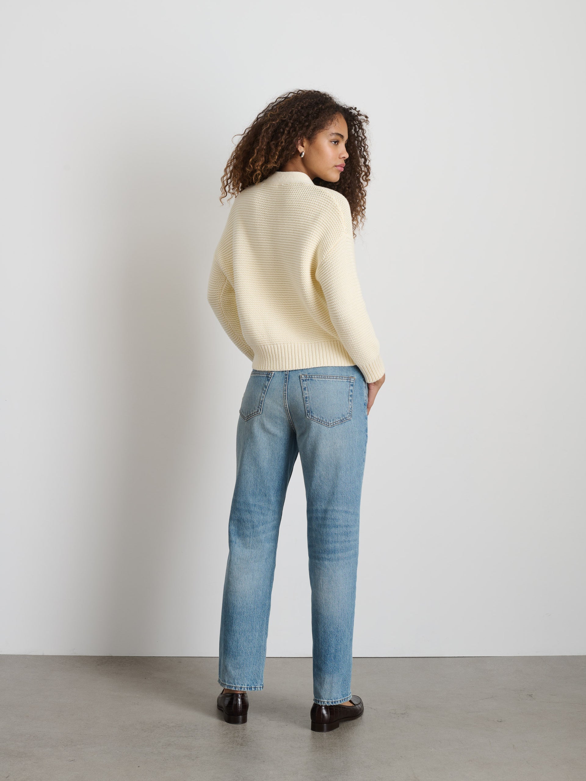 Alex Mill Nico Cardigan in Cotton Ivory