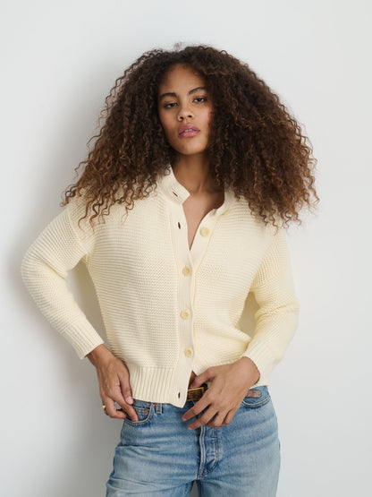 Alex Mill Nico Cardigan in Cotton Ivory
