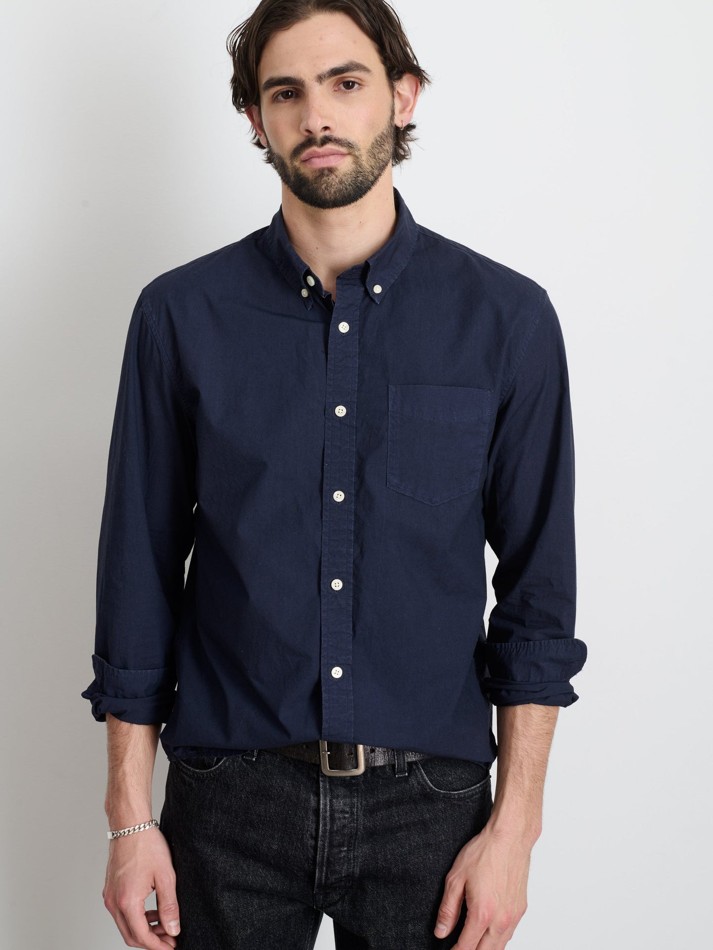 Alex Mill Mill Shirt in Cotton Poplin Dark Navy