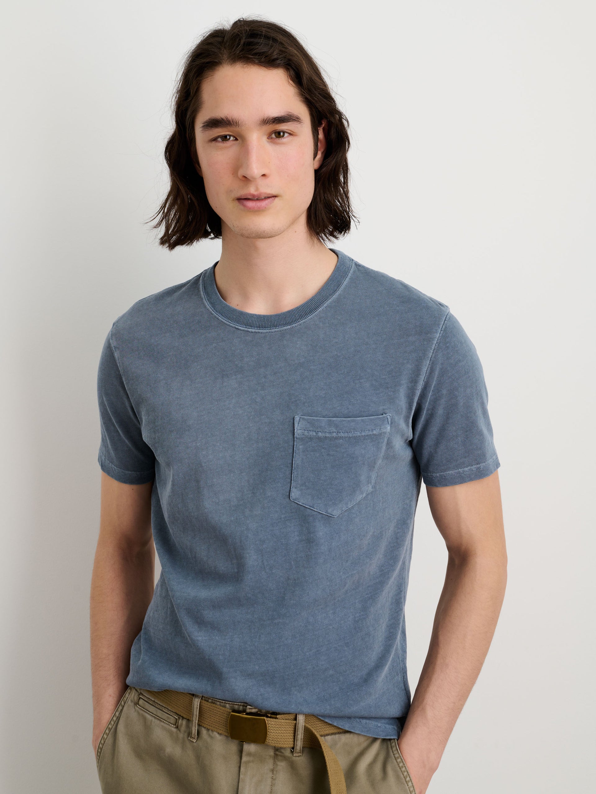 Alex Mill Vintage Wash Pocket Tee Faded Blue