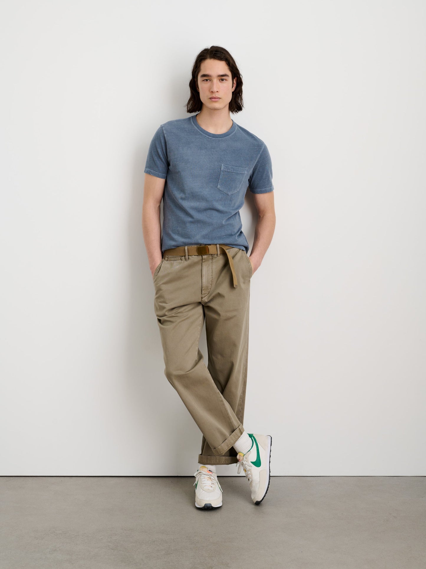 Alex Mill Vintage Wash Pocket Tee Faded Blue
