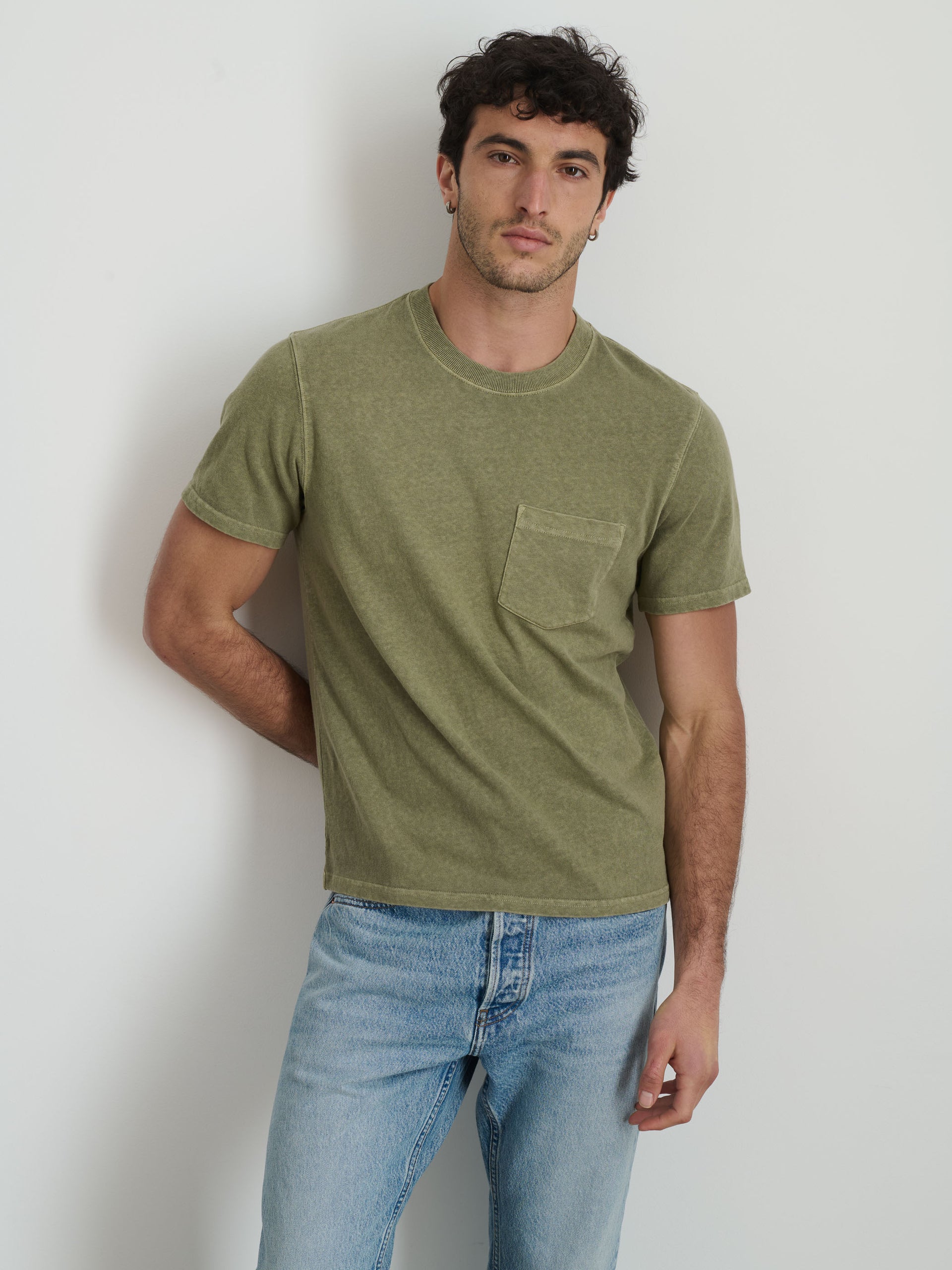 Alex Mill Vintage Wash Pocket Tee Bay Leaf