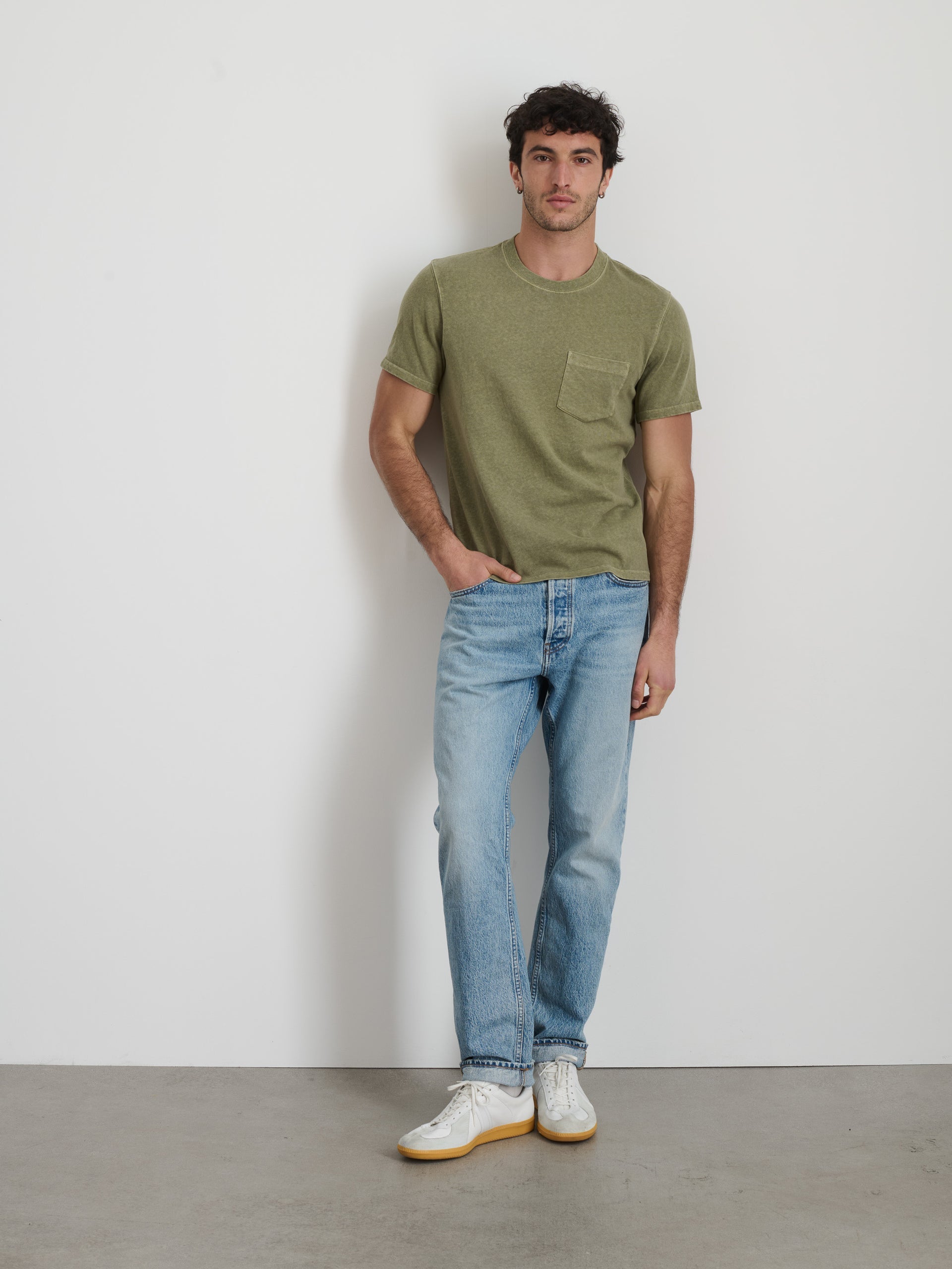 Alex Mill Vintage Wash Pocket Tee Bay Leaf
