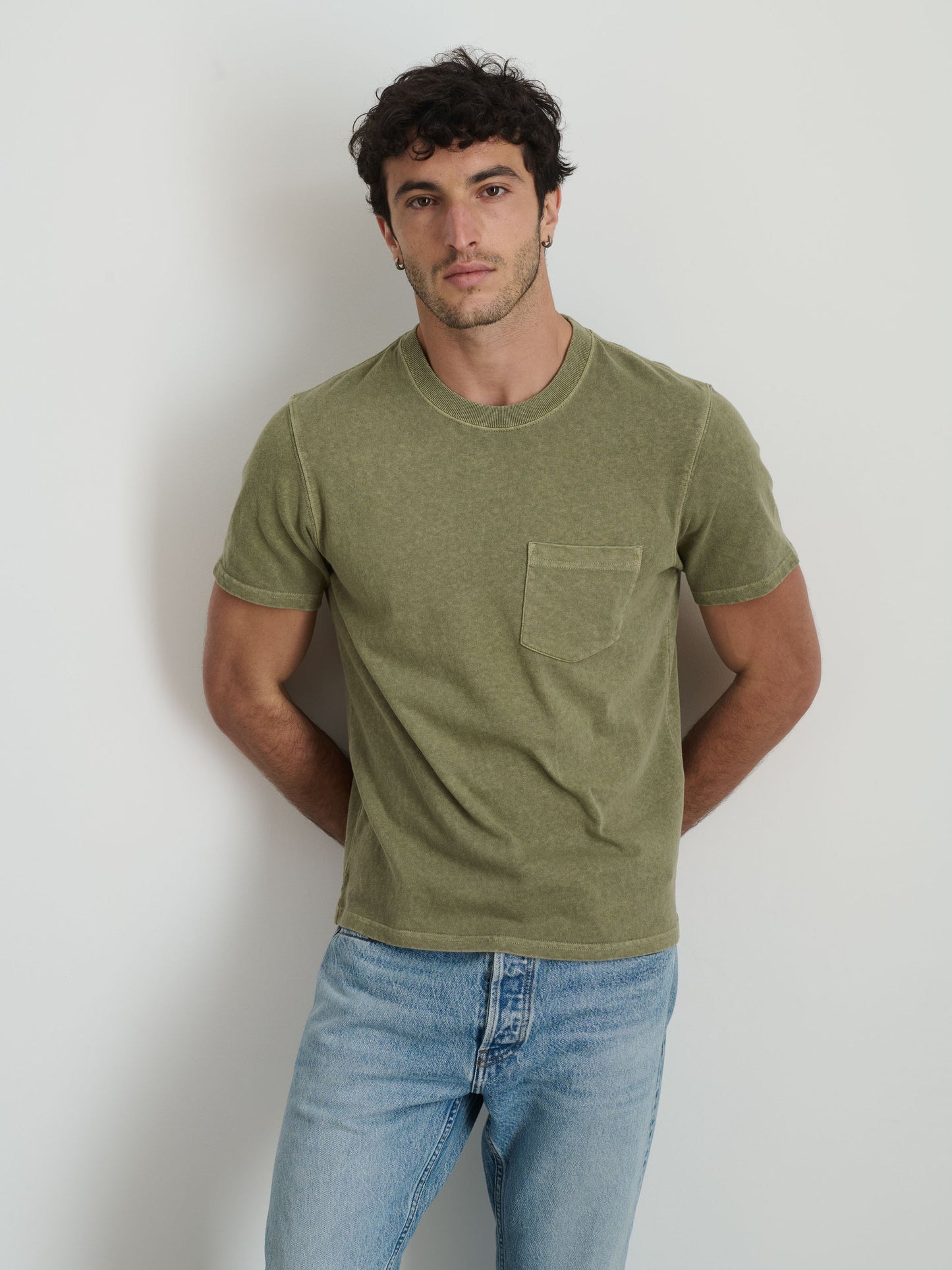 Alex Mill Vintage Wash Pocket Tee Bay Leaf