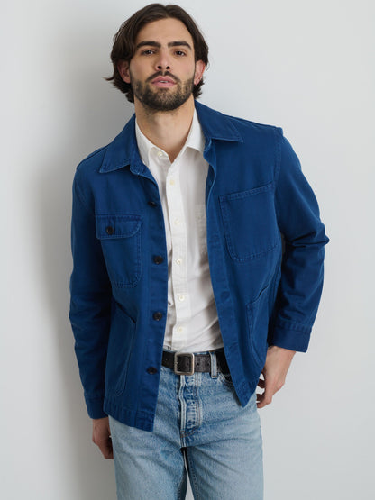 Alex Mill Garment Dyed Work Jacket in Recycled Denim French Navy