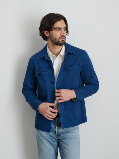 Alex Mill Garment Dyed Work Jacket in Recycled Denim French Navy