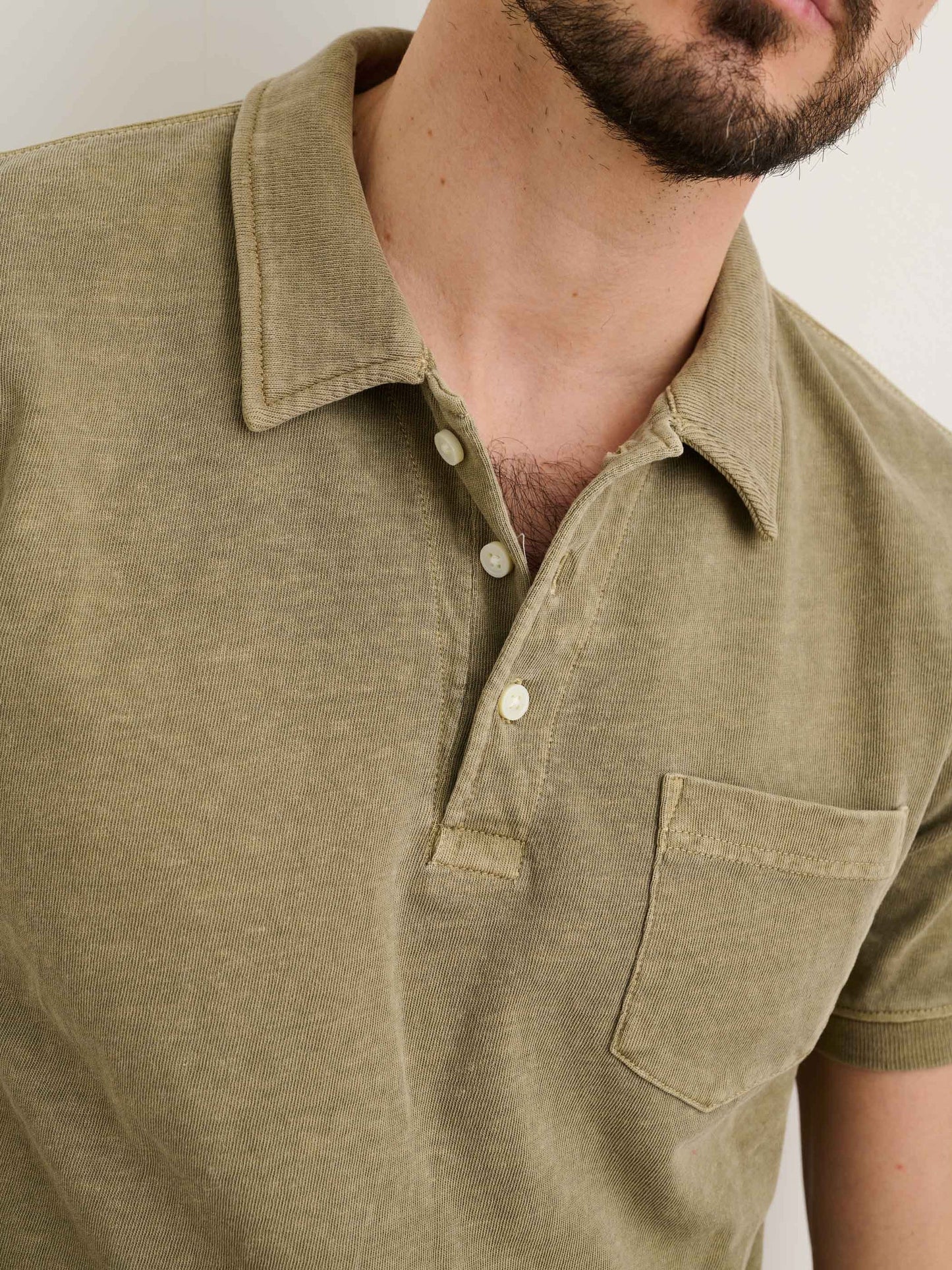 Alex Mill Vintage Wash Polo Bay Leaf