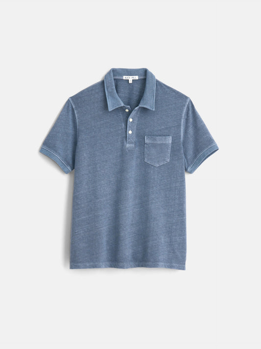 Alex Mill Vintage Wash Polo Faded Blue