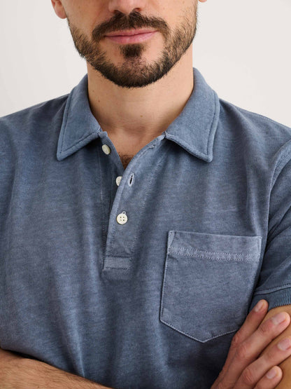 Alex Mill Vintage Wash Polo Faded Blue