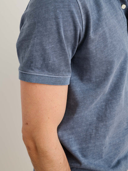 Alex Mill Vintage Wash Polo Faded Blue