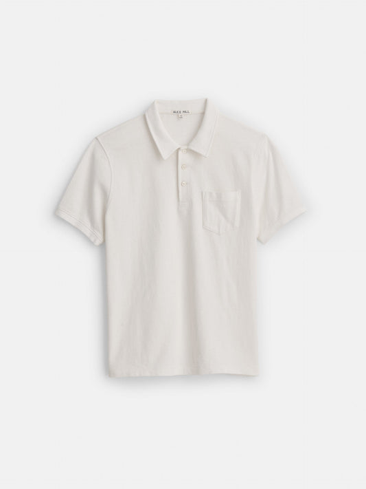 Alex Mill Vintage Wash Polo Off White