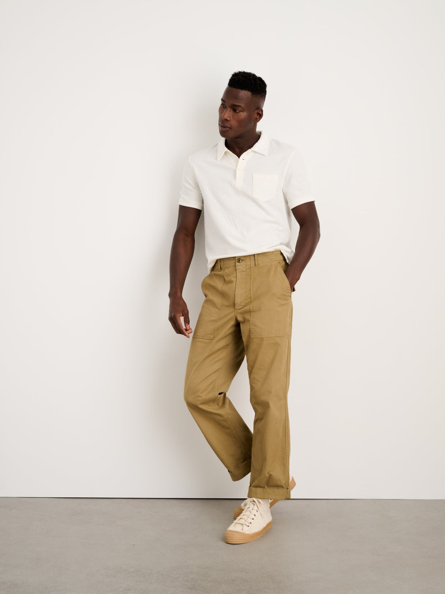 Alex Mill Vintage Wash Polo Off White