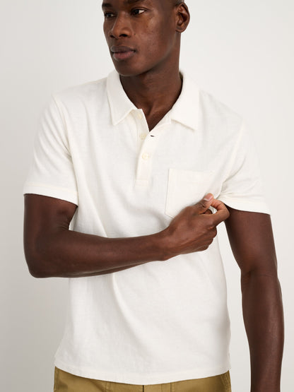 Alex Mill Vintage Wash Polo Off White
