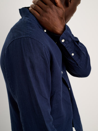Alex Mill Mill Shirt in Linen Navy