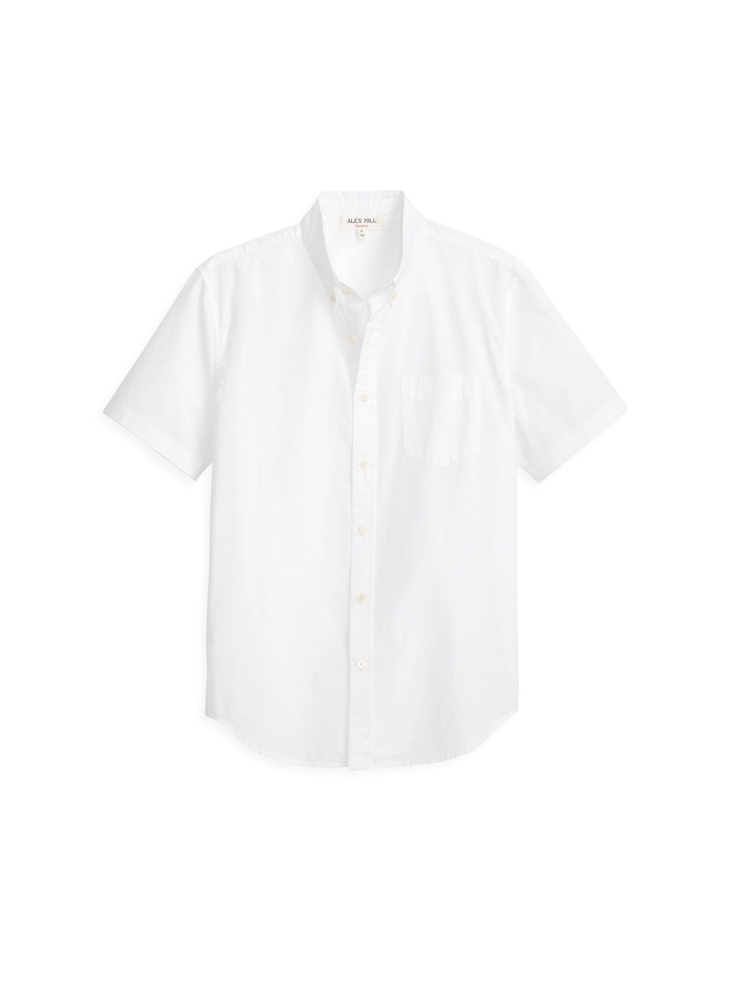 Alex Mill Short Sleeve Mill Shirt in Cotton White