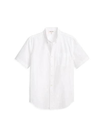 Alex Mill Short Sleeve Mill Shirt in Cotton White